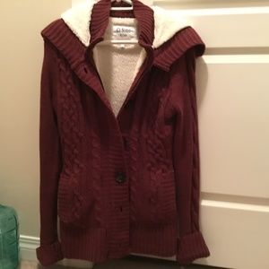 Sweater with fleece lining